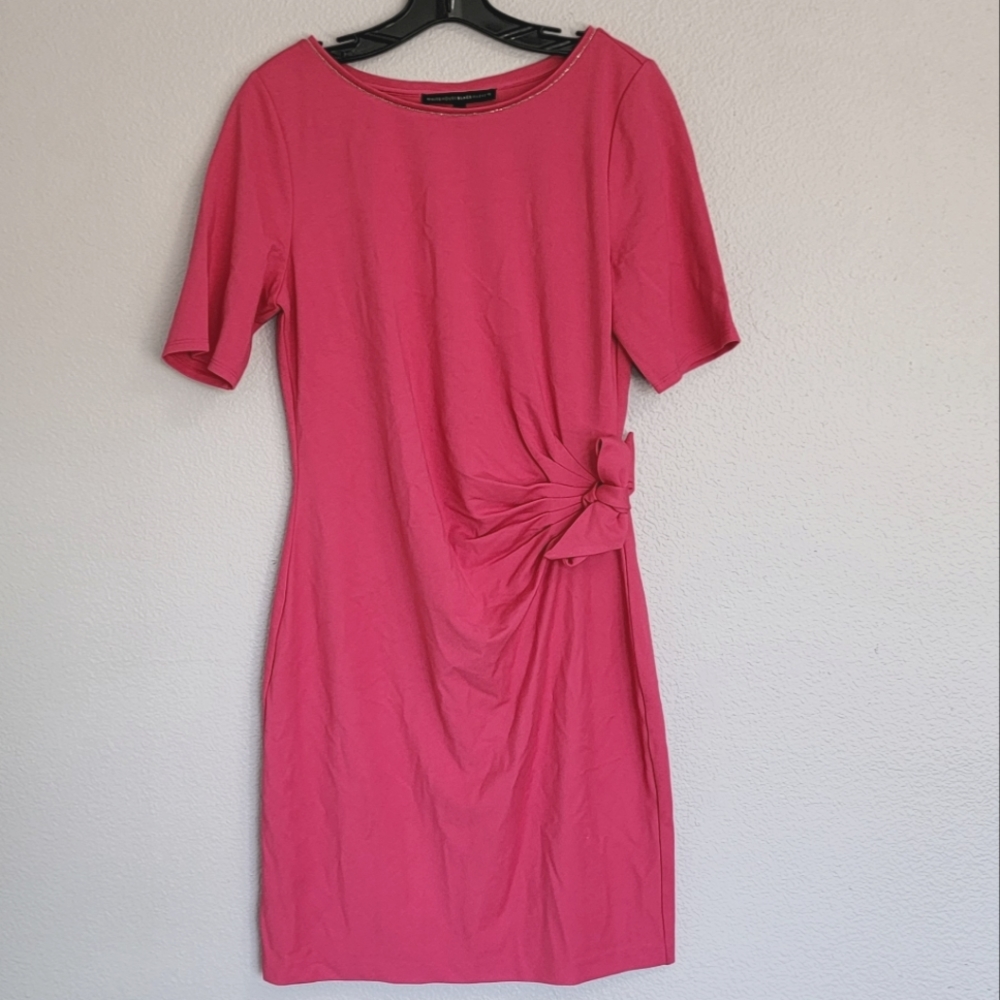 WHBM Side-Tie Polished Knit Shift Dress/ M.